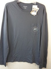 Cremieux T Shirt Men’s L Blue Long Sleeve Graphic Double Sided New With Tags