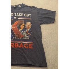 Port & Company Donald Trump Take Out Garbage Men’s T-Shirt Navy Blue Large
