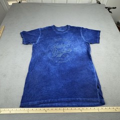 Harley-Davidson Shirt Mens Large Blue Mineral Wash Graphic Motorcycle Crewneck