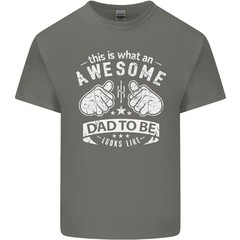 Awesome Dad to Be Looks New Dad Daddy Mens Light Cotton T-Shirt