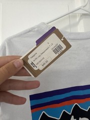 Patagonia P-6 Logo Responsibili-Tee Men’s Long Sleeve Graphic Crew White S