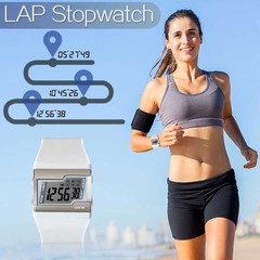 Digital Swimming Diving Wristwatch, 10 ATM Waterproof, Lap Stopwatch, Alarm