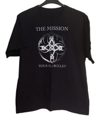 Vtg THE MISSION Band Tour Is A Bullet Cotton Black All Size T Shirt AM709