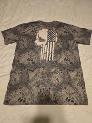 Howitzer Mens T Shirt Tread Bold Patriot Camo American Flag Skull Size XL