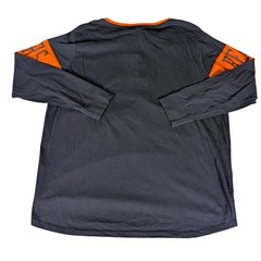 NFL Team Apparel Chicago Bears Lace Up Long Sleeve Shirt Navy Blue Orange XL