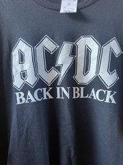 AC/DC Back In Black Tee Shirt Size XL Rock Glam Party Festival