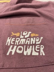 Howler Bros T Shirt Large Burgandy Los Hermanos Howler Big Graphic Tee Pocket