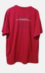 Delta Preshrunk T-Shirt Mens XL Red Short Sleeve Graphic Flag Cotton Crew Neck