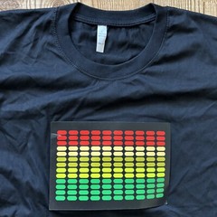 Sound Music Activated Shirt Light Flashing Equalizer DJ Party Concert Halloween