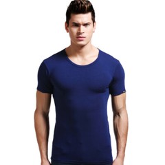 Men’s Short Sleeve Top Tee Modal T-Shirt Round Neck Classic Jerseys Clothing