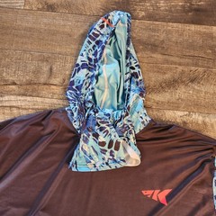 Kastking Fishing UPF Hooded Long Sleeve Fishing Shirt Mens 3XL Blue Mask Sun