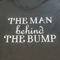 Sports -Tek Men’s Funny T-Shirts Large The Man Behind the Bump Dad Pregnancy