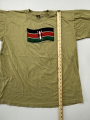 Punch Shirt Mens XL Green Kenya Flag Graphic Tee Embroidered Travel Souvenir