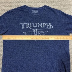 Lucky Brand Triumph Motorcycles Shirt Mens Large Blue Tee Vintage Look
