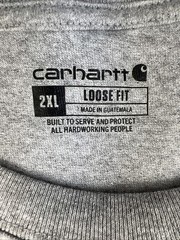 Carhartt K87 2XL Loose Fit CT Tractor Back Print Farm Tee Gray Pocket T-Shirt