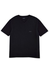 BOSS Mens Black Basic V-Neck Undershirts Tee Shirt 3 Pack, L Large HB-085