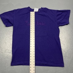 Vintage 90s Russell Athletic Embroidered Tshirt Purple Medium Single Stitch VTG