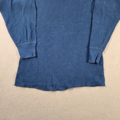 Vintage Northwest Territory Shirt Men Large Blue Waffle Knit Thermal Long Sleeve