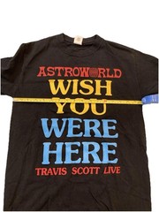 Travis Scott Astroworld Tour Wish You Were Here Black t-Shirt Size Small
