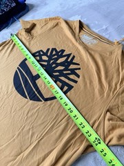 Timberland Men’s Kennebec River Tree Logo Half Sleeve T-Shirt Yellow Size XL