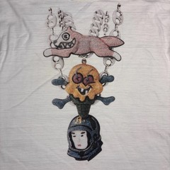 HUMAN MADE BBC Nigo Chains Graphic Logo White Short Sleeve T-Shirt Size L