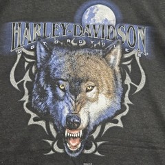 Vintage Harley-Davidson Shirt Mens Large Wolf Moon Chandler AZ Made USA 2000s
