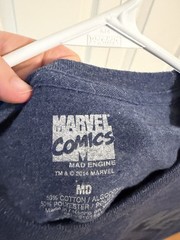 Marvel Comics “Trust Me I’m a Super Hero” Blue Graphic Tee Medium