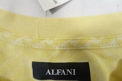 ALFANI GEO TEXTURED YELLOW SMALL SOFT PATTERN TEE TSHIRT MENS NWT NEW