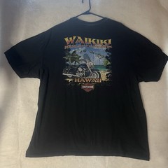 Harley Davidson Waikiki Hawaii Motorcycle Shirt Black Men’s Size 2XL