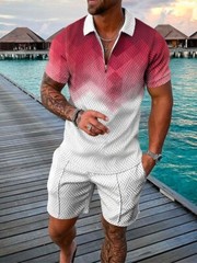 2025 Summer Mens Sweatsuit Short Sleeve T Shirts & Shorts Set 2 Piece Set Outfit