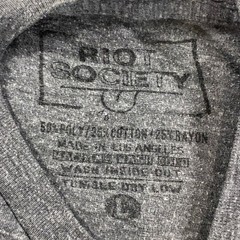 Riot Society Graphic T-Shirt Mens Large Gray California Party Bear