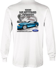 1993 FORD SVT MUSTANG COBRA Full Color DTG PRINTED T-Shirt BLACK, RED & TEAL