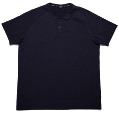 PUBLIC REC Men’s Short Sleeve Henley Shirt Cotton Lyocell Black XL