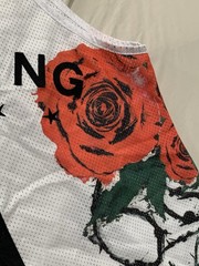 Rich Gang #5 Mesh Tank Top XXXL 3XL Roses Thorns Jersey Streetwear Hip Hop