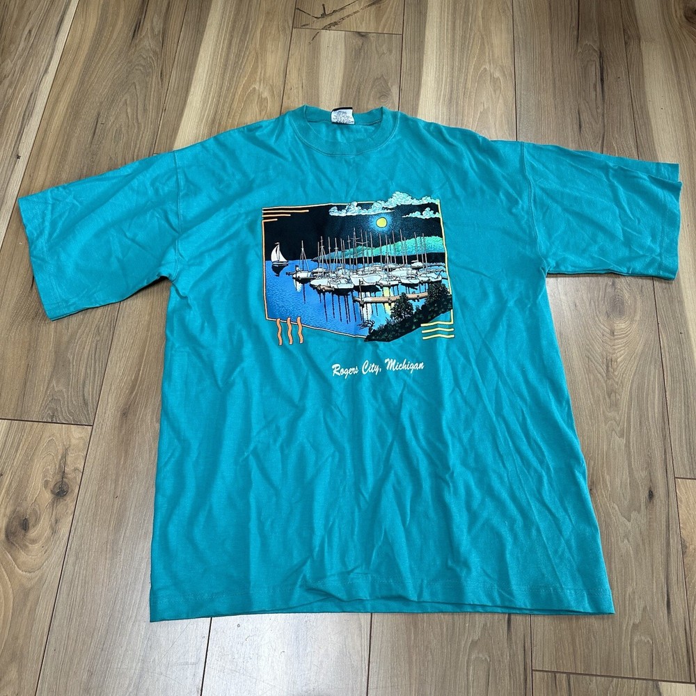 Signal Sports XL Rogers City Michigan Short Sleeve T-Shirt Vintage