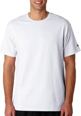 White Champion Adult Short Sleeve Stylish T-Shirt Casual Plain T525C Size S-3XL
