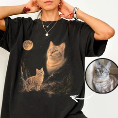 Custom Pet Portrait Personalized Comfort Tee Dog Cat Animal Gift