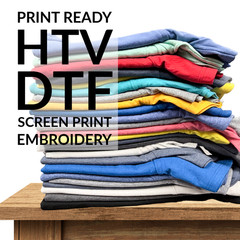 24 Blank T-Shirts Wholesale Bulk $2.29 Each Print Ready HTV DTF