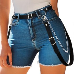 Leather Waist Belts Harness Fashion Rave Black Body Accessories For Women