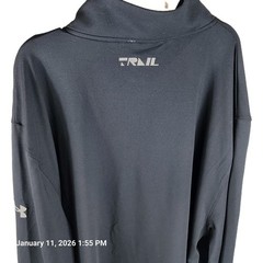 Under Armour Run Trail Quarter Zip Men’s Size Medium Shirt Black Reflective New