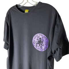 Onno Mens Keep The Sea Plastic Free Organic Cotton Graphic T-Shirt Black Size XL