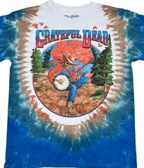 [Limited Edition] Vintage Grateful Dead Banjo Tie-Dye T-Shirt Liquid Blue