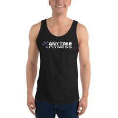 Mens ANYTIME FITNESS Black Workout Shirt Tank Top