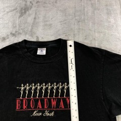 Vintage Broadway New York Shirt Mens Large Black Delta Theater Graphic Tee