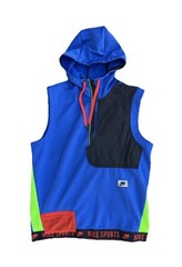 Nike Therma Sleveless Hooded Training Top Size M Blue Multi Color CD5716 480