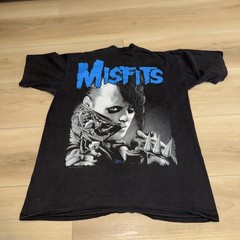 Vintage 1995 Misfits Shirt XL Jerry Only Face Print Dual Sided Wild Oats