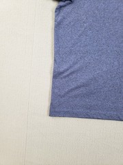 Alfani Men T Shirt L Blue Textured Henley Short Sleeve Stretch Summer Casual