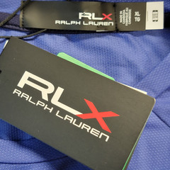 NWT $128 RLX Ralph Lauren Classic Fit Mesh Long Sleeve T Shirt Blue Size XL