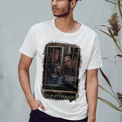 The Shawshank Redemption (1994) Movie Poster Inspired T-Shirt Retro Tee Unisex