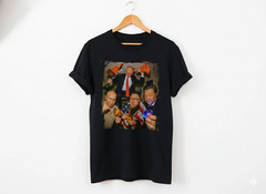 Funny Political Leaders Graphic T-Shirt Unisex Black Streetwear – S450